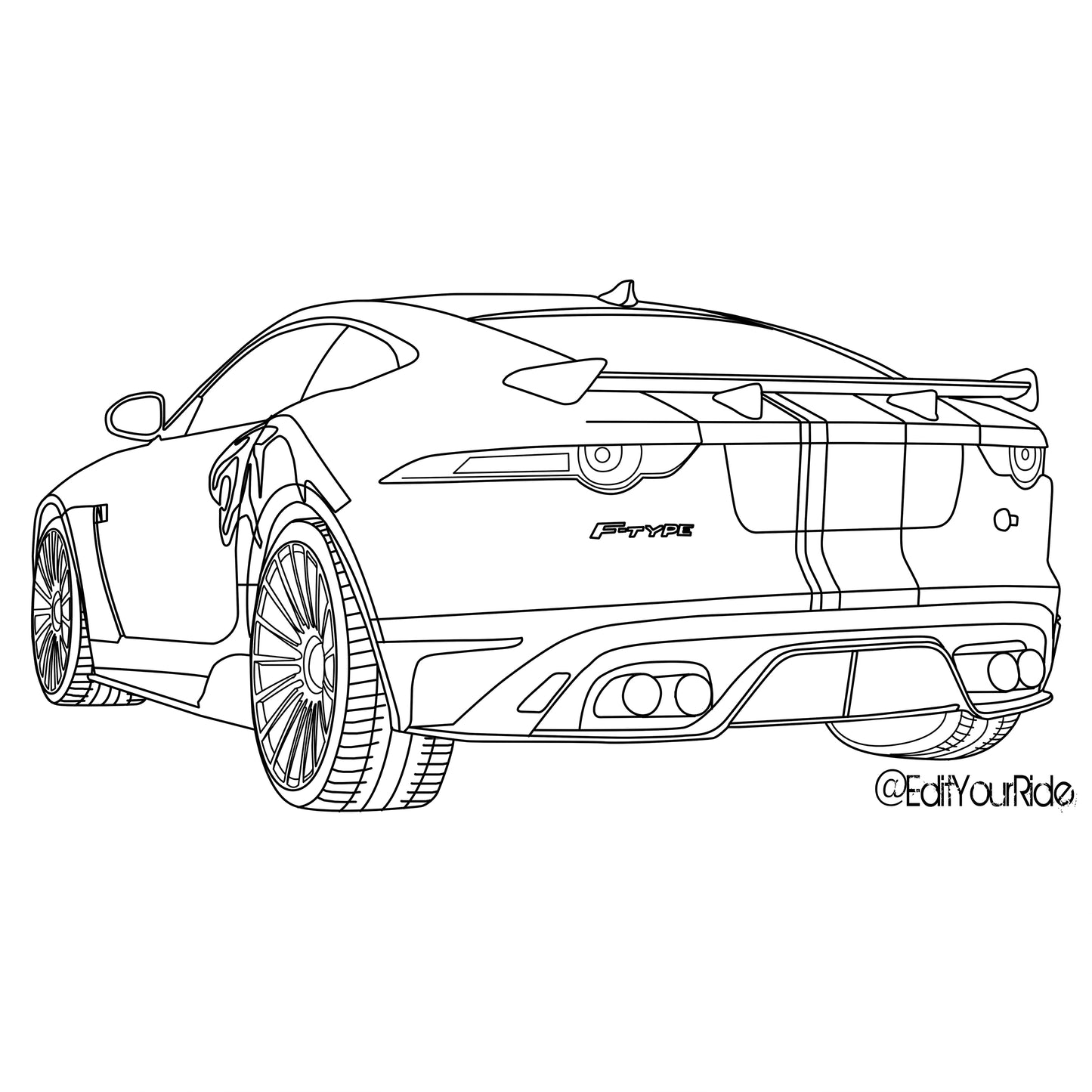 Automotive Drawing (Outline Only)
