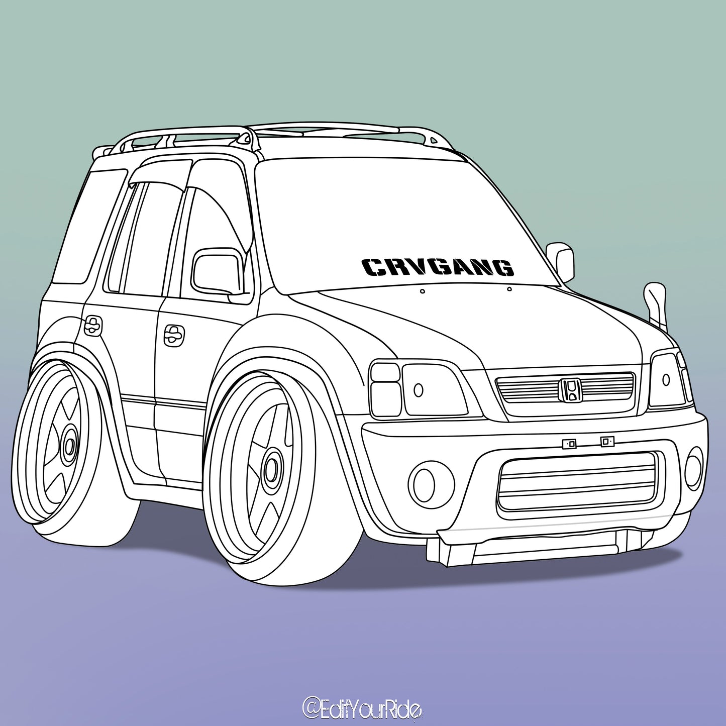 Automotive Drawing (Outline Only)