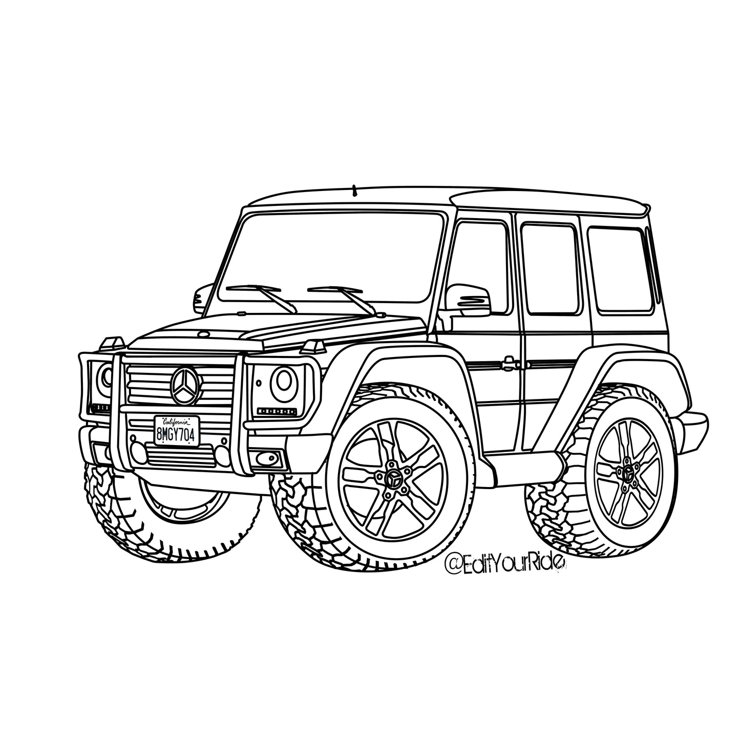 Automotive Drawing (Outline Only)